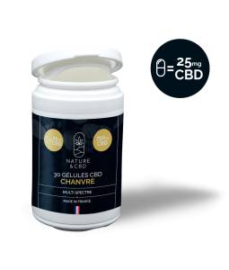 gélules CBD Chanvre 25mg  Nature Et CBD