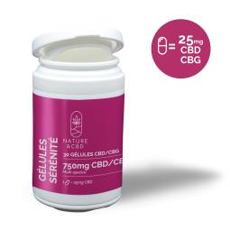 gélules CBD/CBG Sérénité 25mg  Nature Et CBD