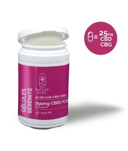 gélules CBD/CBG Sérénité 25mg  Nature Et CBD