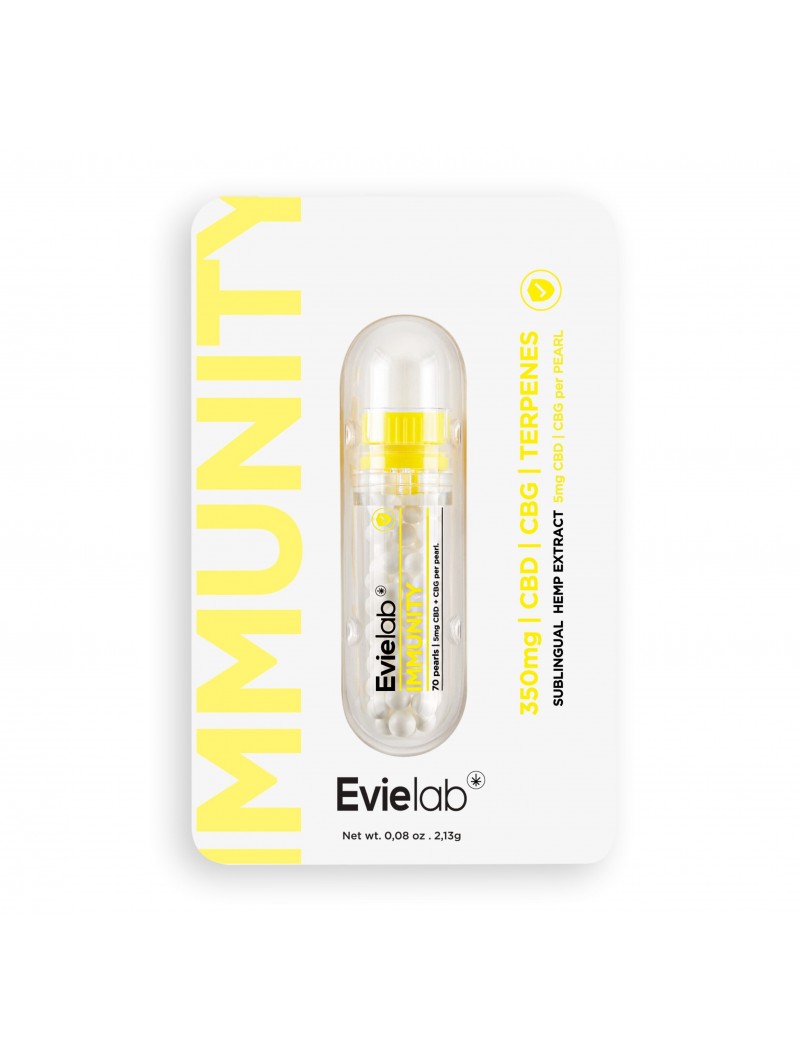 Immunity 70 Perles 5mg CBD/CBG Doseur Stick Evielab