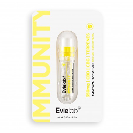 Immunity 70 Perles 5mg CBD/CBG Doseur Stick Evielab